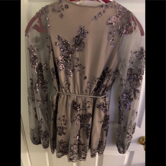 Silver/purple sequin romper - Size L - Picture 3 of 3
